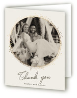 Tiara Foil-Pressed Folded Wedding Thank You Cards