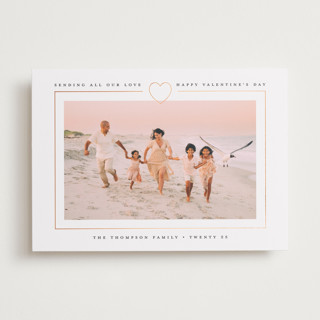 Classic Heart Frame Foil-Pressed Valentine's Day Cards