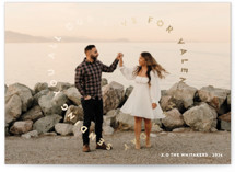 Love Text Foil-Pressed Valentine's Day Cards