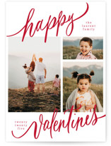 Tri-photo Happy Holidays Valentine's Day Cards