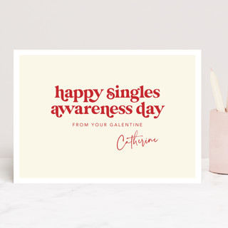 Happy Singles Awareness Valentine's Day Cards