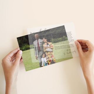 Annual Letter Vellum Overlay Holiday Cards
