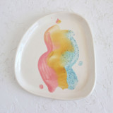 Blue Speckle Abstract Organic Trinket Dish Vanity Trays and Dishes
