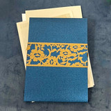 Laser Cut Belly Band, Grace Pattern in Antique Gold, Set of 25 Belly Bands