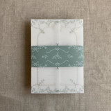 grace floral dusty sage belly band for 5x7 card | pack of 10 Belly Bands