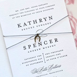 Linen Thread and Brass Horseshoe Belly Band- Customizable Thread Color- Set of 25 Belly Bands