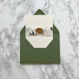 Green Wildflower Vellum Belly Band for Wedding Invitations 1.5" (25 Pack) Belly Bands