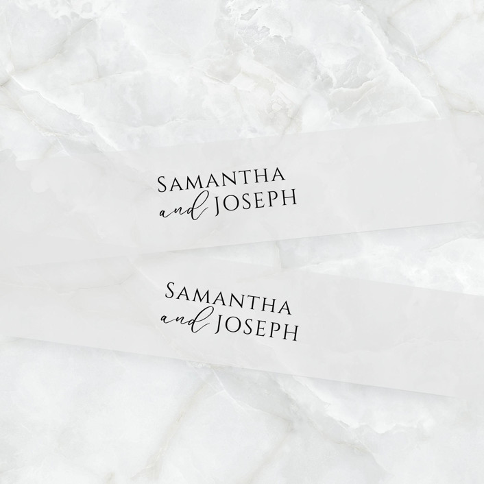 Personalized Vellum Belly Bands for 5 x 7 Invitations (Set of 25) Belly