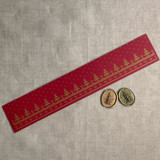 Gold knitted red holiday belly band for 5x7  card | pack of 10 Belly Bands