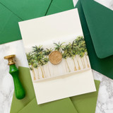 Palm Tree Vellum Belly Bands for Wedding Invitations (25 Pack) Belly Bands