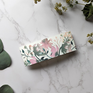 Delicate Floral Watercolor Belly Band | Set of 10 Belly Bands