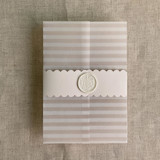 Scalloped edge belly band for 5x7 Card | pack of 10 Belly Bands