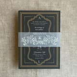 Floral garland initial belly band for 5x7 Card | pack of 10 Belly Bands