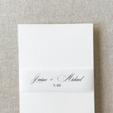 Custom Monogram Belly Band | Formal Script | For Regular A7 or Petite Invitations | Set of 10 Belly Bands