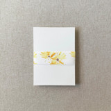 Sunflower Vellum Belly Band | For Petite 4.25x6" Invitations | Set of 10 Belly Bands