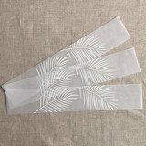Palm leaf white translucent vellum belly band for 5x7 card | pack of 10 Belly Bands