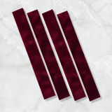 Burgundy Velvet Belly Bands for 5 x 7 Invitations (Set of 25) Belly Bands