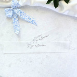 Destination Wedding Vellum Belly Band- Personalized- Set of 25 Belly Bands