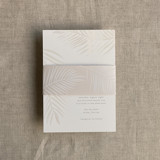 Palm leaf cashmere belly band for 5x7 card | pack of 10 Belly Bands