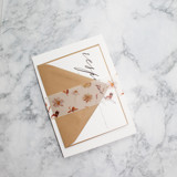 Bohemian Floral Belly Band | Set of 25 Printed Vellum Bands Belly Bands
