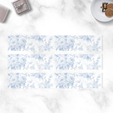 French Blue Toile Vellum Belly Bands for 5 x 7 Invitations (Set of 25) Belly Bands