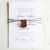 Leather Flower Boot Invitation Charm, Set of 50 Belly Bands