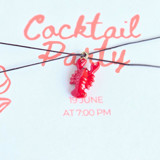 Linen Thread and Lobster Charm Belly Band- Customizable Thread Color- Set of 25 Belly Bands