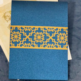 Laser Cut Belly Band, Jenny Pattern in Antique Gold, Set of 25 Belly Bands