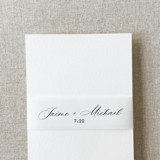 Custom Wedding Belly Band | Modern Script | For Regular A7 or Petite Invitations | Set of 10 Belly Bands