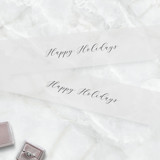 Happy Holidays Vellum Belly Bands for 5 x 7 Cards (Set of 25) Belly Bands