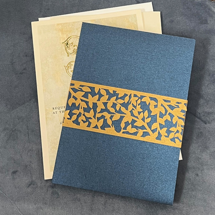 Laser Cut Belly Band Antique Gold Emory Pattern pack of 25 Belly