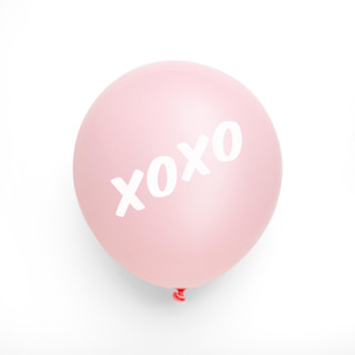 XOXO Latex Balloon, Pink and White, set of 3 Balloons