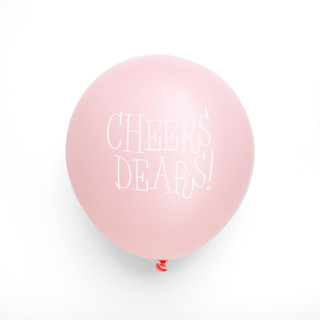 Cheers Dears Latex Balloon, Pink and White, set of 3 Balloons