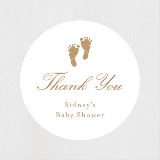 Footprint Baby Shower Stickers