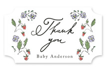 RabbitAndFlowers Baby Shower Stickers