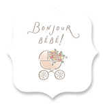 A day in Paris Baby Shower Stickers