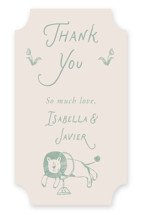 Animal Circus Toile Baby Shower Stickers