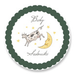Over the Moon Baby Shower Stickers
