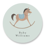 Heirloom Rocking Horse Baby Shower Stickers