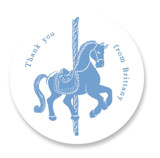 Round And Round Baby Shower Stickers