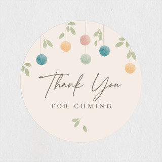 Boho Garland Baby Shower Stickers