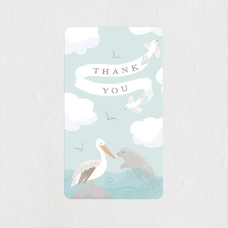 Little Sailboat Baby Shower Stickers