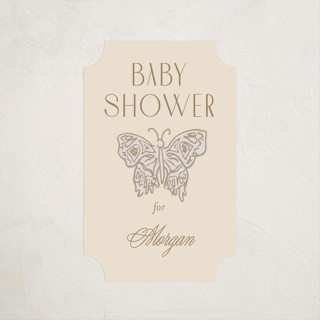 Gilded Butterfly Garden Baby Shower Stickers