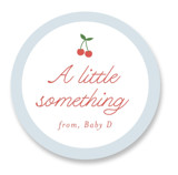 Cherry Sweet Stripe Baby Shower Stickers