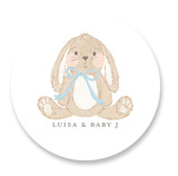 Bunny Crest Baby Shower Stickers