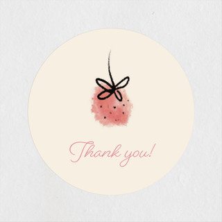 Strawberries and Cream Baby Shower Stickers