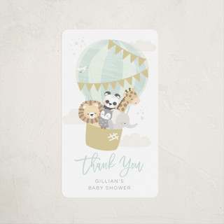 baby balloon ride Baby Shower Stickers