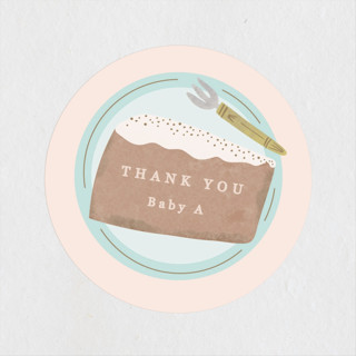 Vintage tea party Baby Shower Stickers
