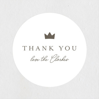 Little Crown Baby Shower Stickers