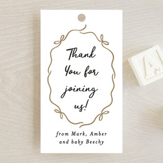Casual bows Baby Shower Favor Tags